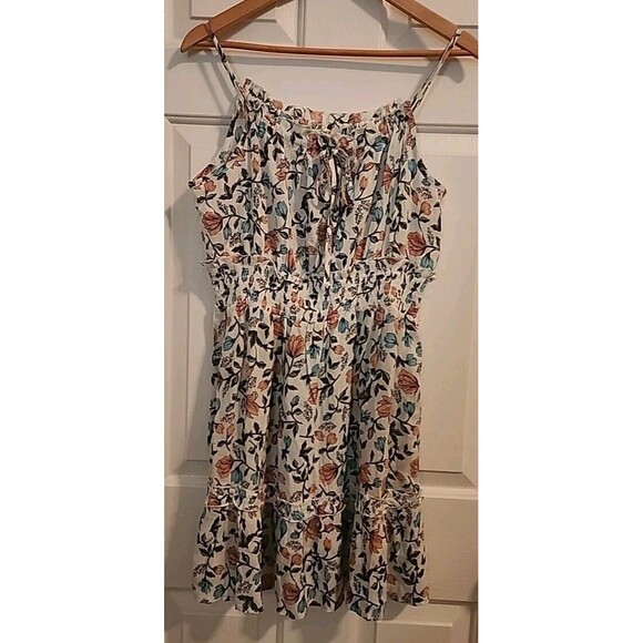 Sundress XL Floral Mini Lightweight Breathable Short Crepe Babydoll Ruffle - Picture 7 of 8